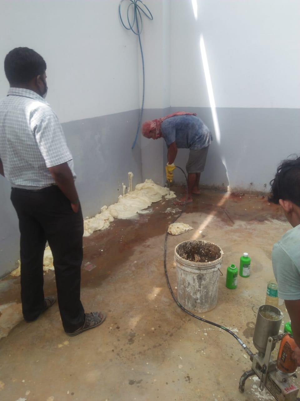 PU Injection waterproofing application in Chennai